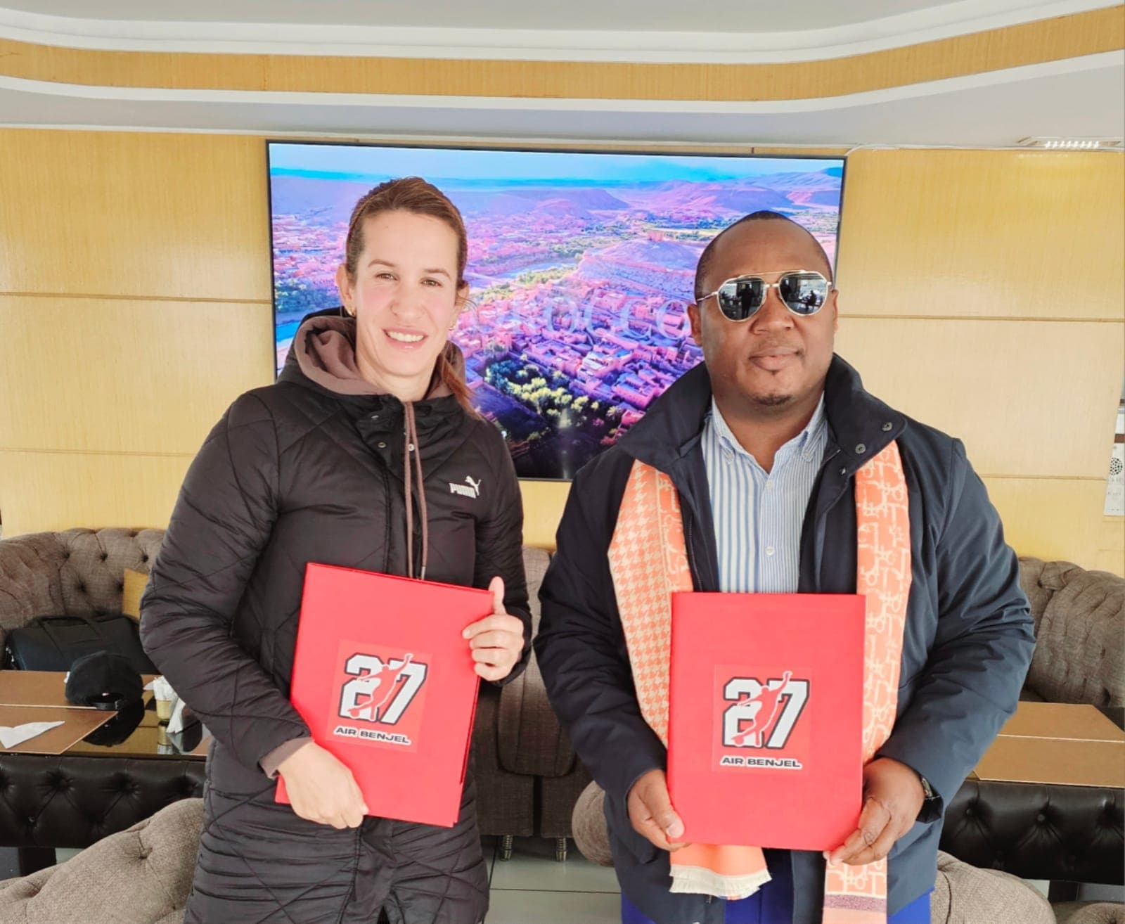 Photo officielle de M. Jean Francis BELINGA BENJEL et Bouchra Karboubi